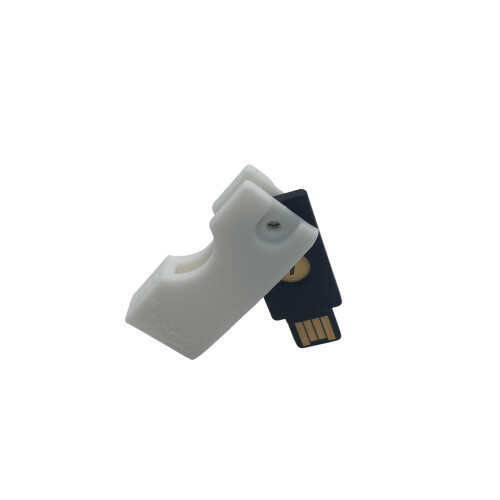 Designz3D Yubikey Protector Flip Case Keychain Holder (5 NFC / 5C NFC) (White  5 NFC)