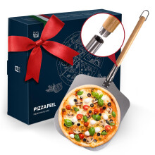 Pala per pizza Blumtal - Pala in alluminio con manico in legno - Tagli - Pizz