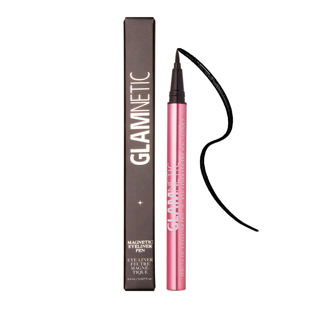 Glamnetisch Black Glamnetic Felt Tip Magnetic Eyeliner Pen - 0.025 Fl Oz | Smudgeproof & Waterproof Eyeliner Pen All-Day Hold For Magnetic Eyelas