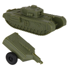 BMC CTS WW2 British Churchill Crocodile Tank - OD Verde 1:38 Ve culo do Ex rcito Pl stico