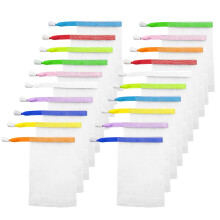ELANE 20 Pz Sacchetti di Rete per Sapone, Sacchetti per Saponi Esfolianti, Sacchetti Salva Sapone (Colori Misti)