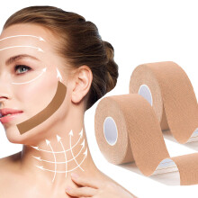 Snmzlc 2 Rolos de Fita Facial Myofascial Anti-Rugas Patches Adesivos Anti-Frio