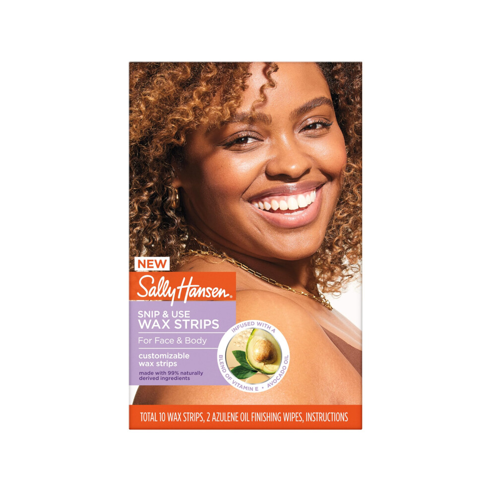 Sally Hansen Hair Remover Snip & Use Wax Strips for Face & Body