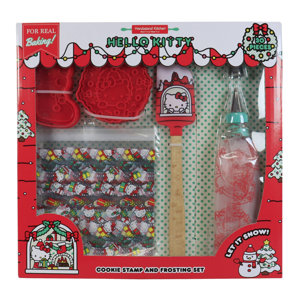 Handstand Kitchen Hello Kitty Weihnachtspl Tzchen-Party-Set Mit Pl Tzchenstempeln, Zuckergussbeutel, Spatel Und Mehr-image