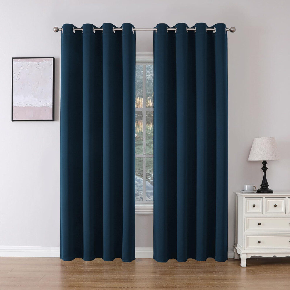 Joydeco Blackout Curtains 90 inch Long 2 Panels Set  Thermal Insulated Long Curtains & Drapes 2 Burg  Room Darkening Grommet Curtains for Be-image-OPC-PFNSXXS-NEW
