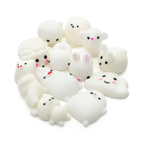 24 Animali Squishy Per Bambini - Giocattoli Morbidi Per Bomboniere E Regali - Set Con Diverse Figure