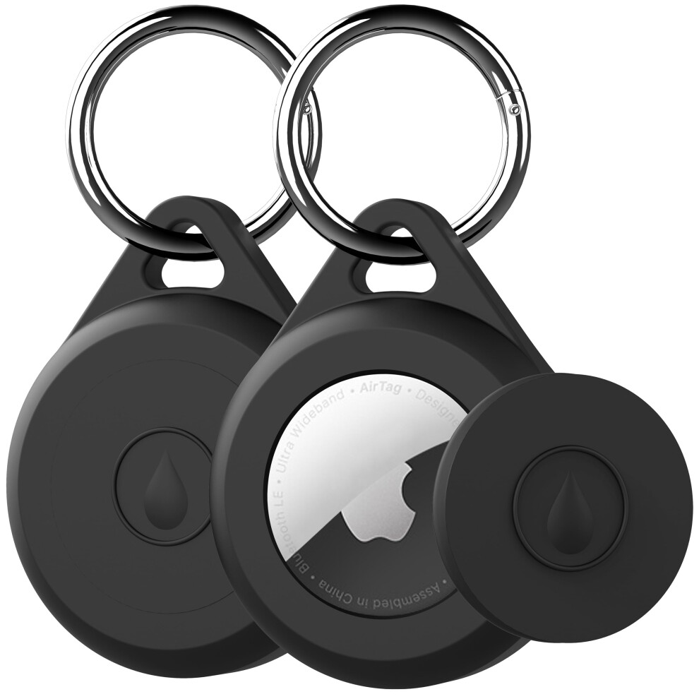 Lovyones Airtag Keychain Holder Case For Apple Airtag 2 Pack Of Ipx8 Waterproof Fully Shockproof Anti Scratch Airtag Holder C 677899093477