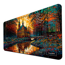 MTG Playmat Jtkszonyeg MTG TCG-hez 24 x 14 hvelykes Kereskedelmi krtyval tintzott jtkszonyegek troltskval Sima gumi felletu harci jtk