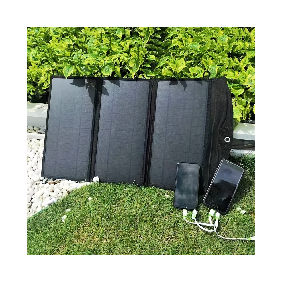 (21W-Blue, 5V) 5V 21W Foldable Solar Panel Charger Dual USB Output Fast Solar Charging Mobile Phones Power Bank USB Light More USB Devices