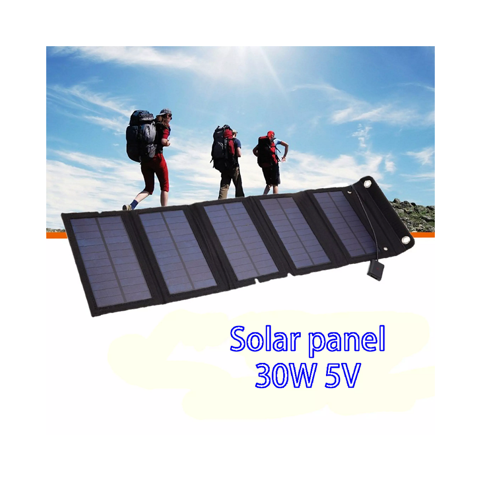 (SP30V5) Solar Cell 30W Photovoltaic Panels USB Charger System Battery V 5V Portable Flexible Foldable Energy Power Sunpower Camping
