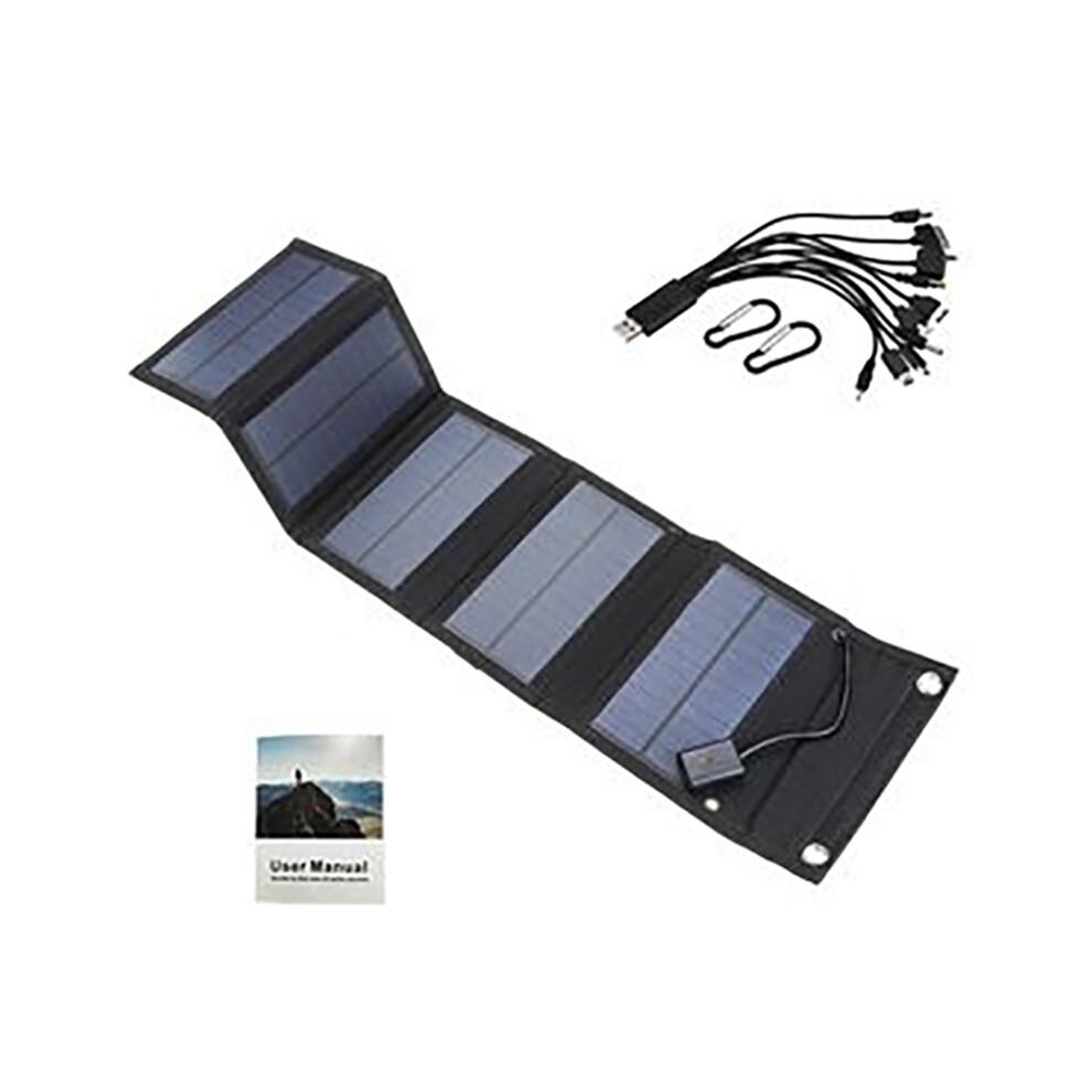 (Black) 5v 600w Foldable Solar Panel Mobile Phone Charger Solar Panel Usb Mobile Power Supply Used Emergency Situations Mobile Camping