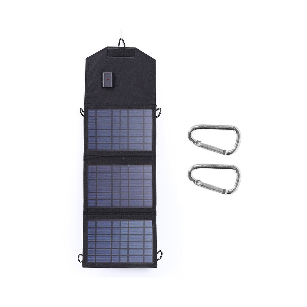 (Black 30W 3) 30W 5V USB Solar Panel Portable Waterproof Outdoor Camping Emergency Foldable Power Battery Cells Charger for Mobile Phone