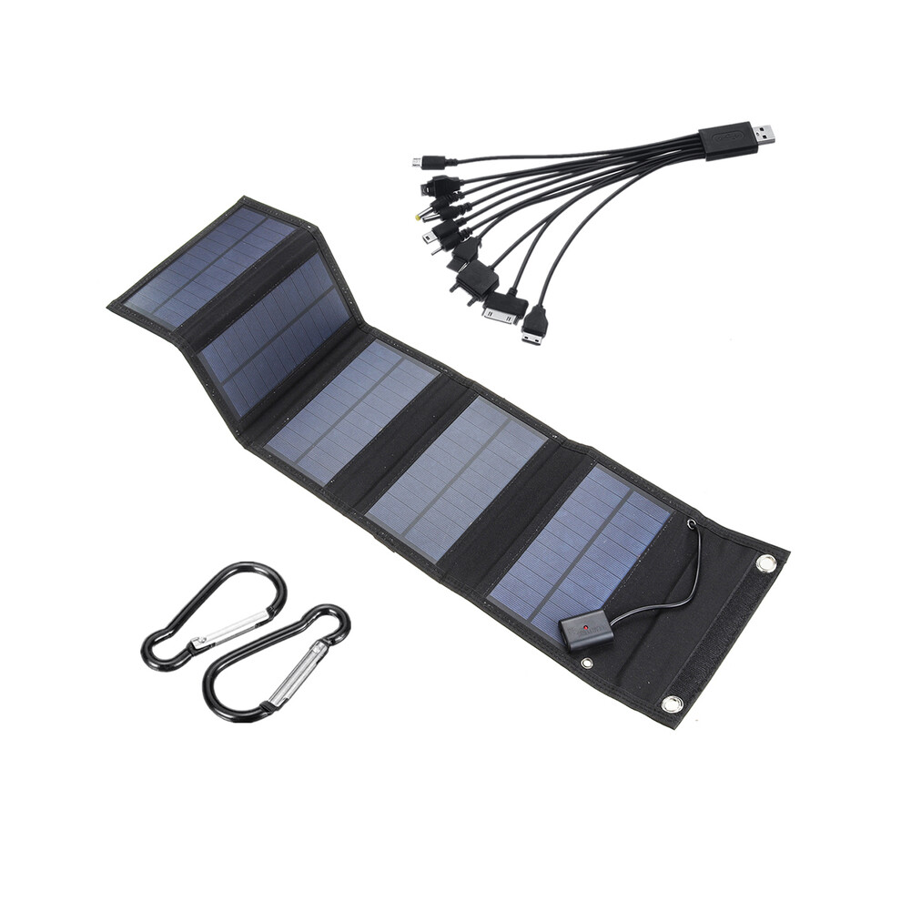Maxpower 30W Solar Panel Charger Foldable Solar Plate 5V Usb Portable Solar Cell Charger For Phone Battery Outdoor Waterproof Power