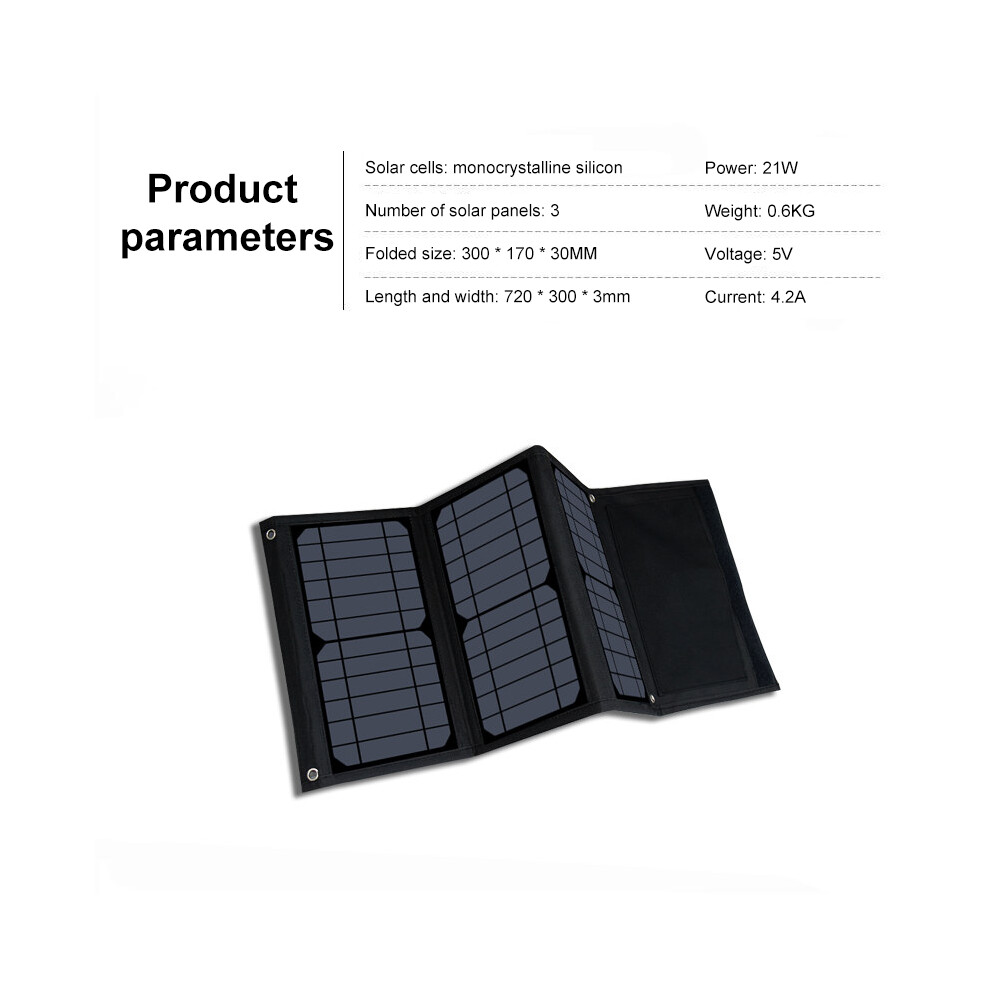 Maxpower (21W 5V) 12W 14W 21W 28W 42W 63W 5V 18.5V Foldable Solar Panel Usb Portable Battery Charger For Outdoor Camping Waterproof