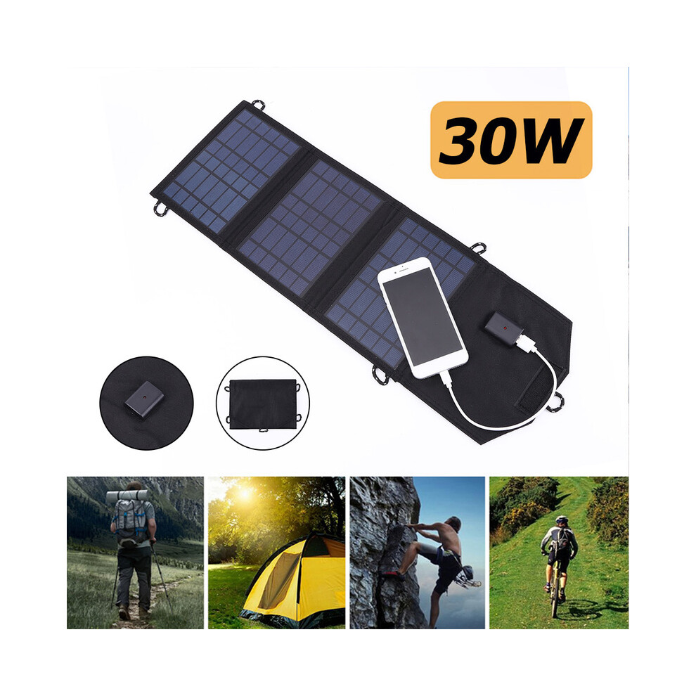 (20W 5V) SMARAAD Portable Foldable Solar Panel 35W 5V Two USB Outdoor Hiking Waterproof Power Banks, Mobile Phone Charging