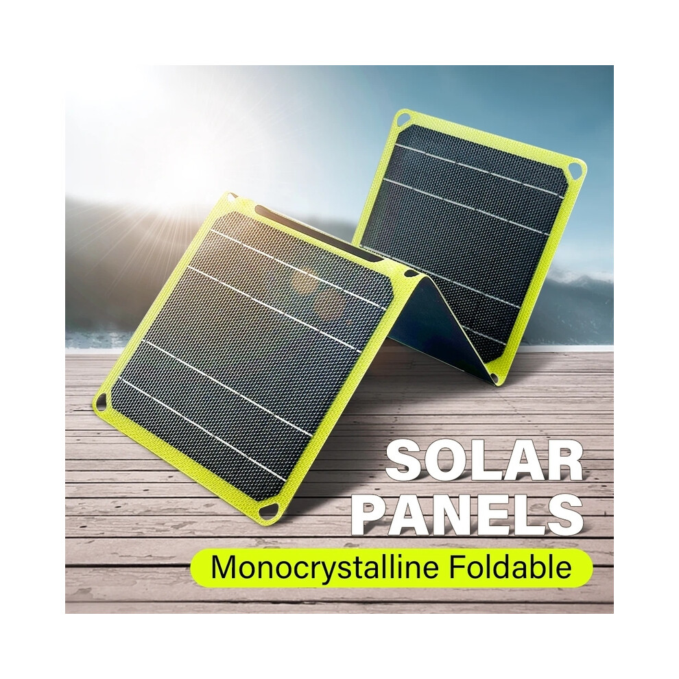(Black 3 Foldable) 30W/40W Foldable Solar Panel Dual USB +DC Solar Cell Battery Phone Charger Portable Solar Charger Outdoor Mobile Bank Charger