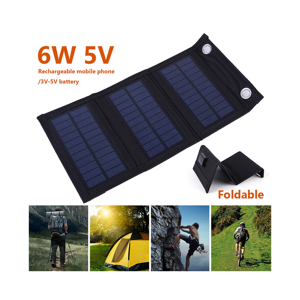 Maxpower (5W 88X142mm) 1-6W Foldable Solar Panel 5V Usb Solar Smartphone Battery Charger Solar Cells Board Waterproof Power Bank For Camping Hiking