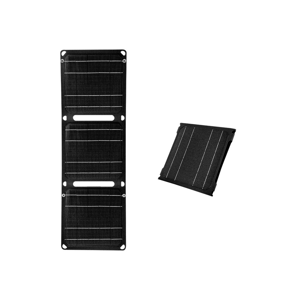 (Digital Camouflage) USB+PD solar power bank 5v/9v/12v Photovoltaic panel outdoor camping Portable cell phone charge panels 21w For RV travel