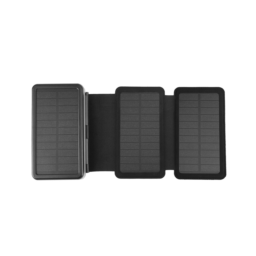 Maxpower (Black 2 Solar Panel) Portable 20000Mah Solar Power Bank Folding Foldable Solar Panel Solar Charger External Battery Solar Powerbank For Mobile