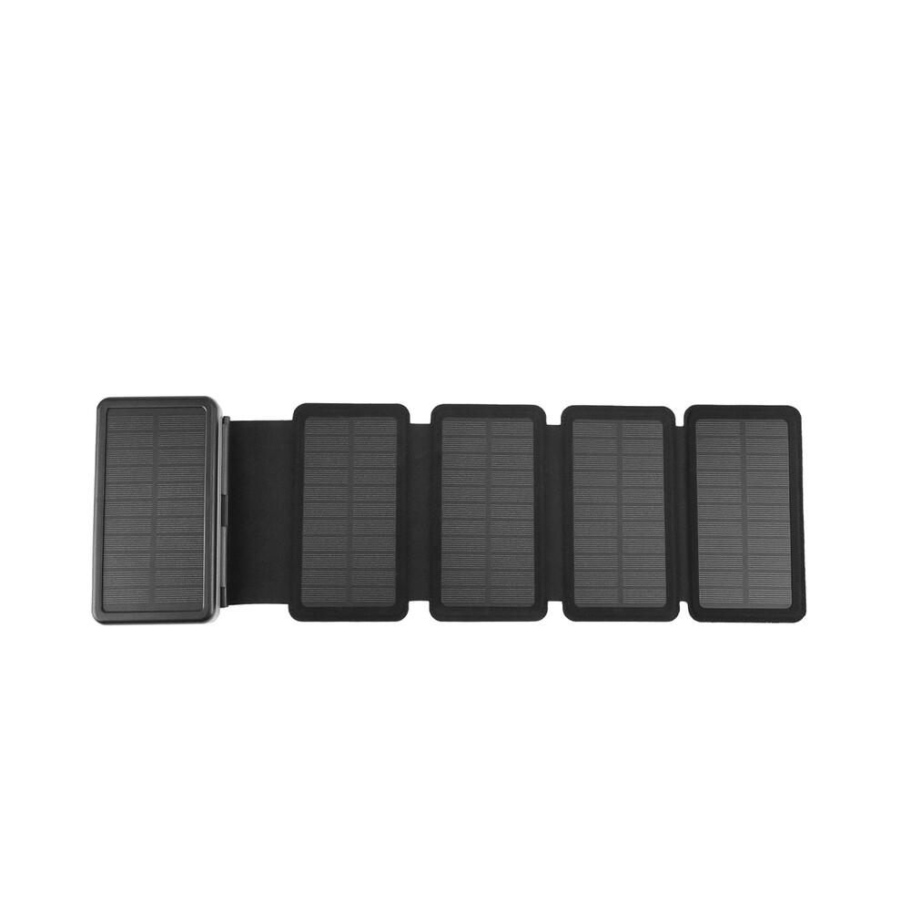 Maxpower (Black 4 Solar Panel) Portable 20000Mah Solar Power Bank Folding Foldable Solar Panel Solar Charger External Battery Solar Powerbank For Mobile
