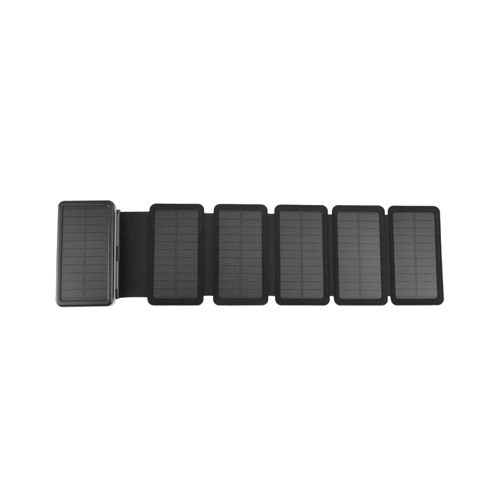 Maxpower (Black 5 Solar Panel) Portable 20000Mah Solar Power Bank Folding Foldable Solar Panel Solar Charger External Battery Solar Powerbank For Mobile