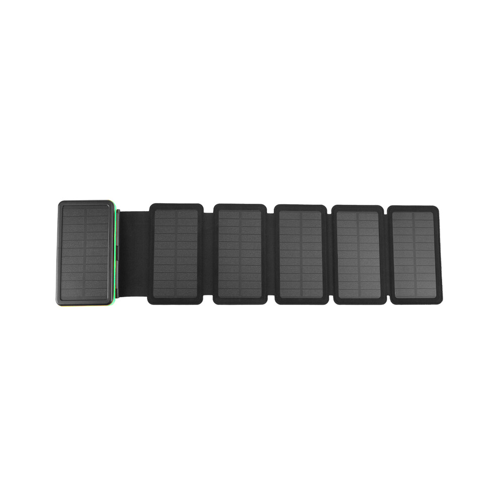 Maxpower (Green 5 Solar Panel) Portable 20000Mah Solar Power Bank Folding Foldable Solar Panel Solar Charger External Battery Solar Powerbank For Mobile