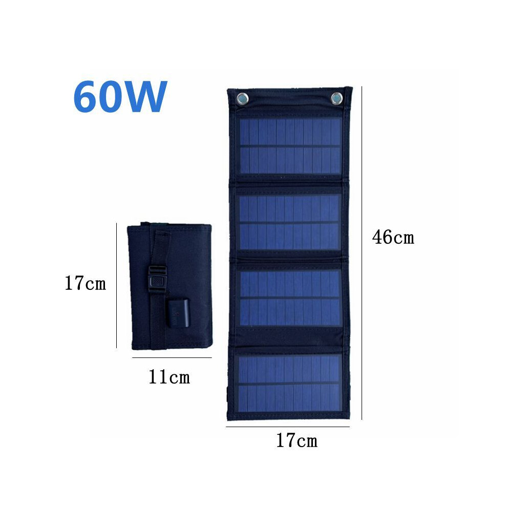 (60W) 70W/50W/30W Foldable Solar Panel USB 5V Solar Charger Waterproof Solar Cell Portable Outdoor Phone Power Bank for Camping