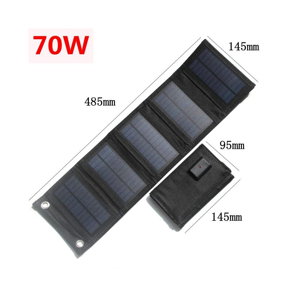 (70W) 70W/50W/30W Foldable Solar Panel USB 5V Solar Charger Waterproof Solar Cell Portable Outdoor Phone Power Bank for Camping