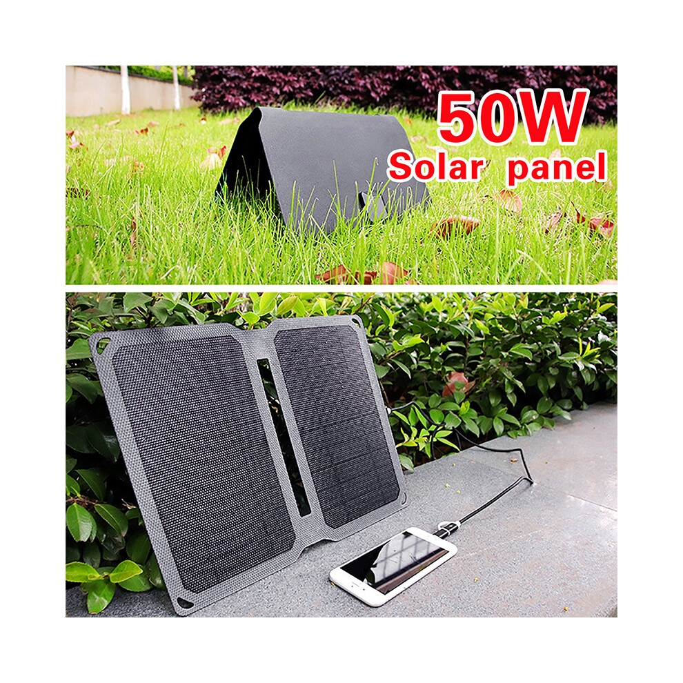 (30W 3 fold) 50W ETFE Folding Solar Panel Portable Solar Energy Power Bank High Efficiency Solar Cell Solar Charger for Phone Hiking