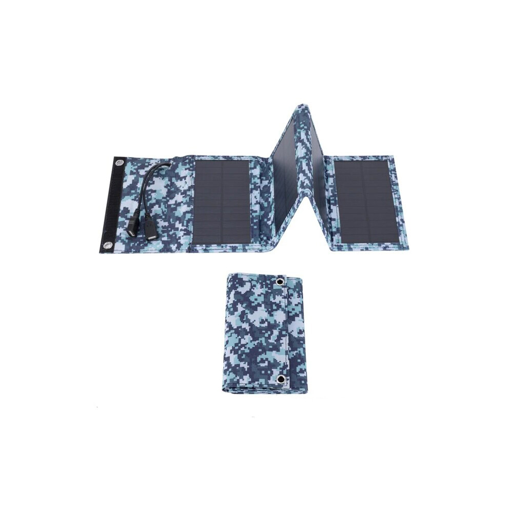 (4foldCamouflage) Solar Cell 20W Photovoltaic Panels USB Charger System Battery V 5V Portable Flexible Foldable Energy Power Camping Set