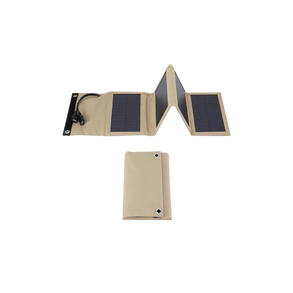 (4Foldkhaki) Solar Cell 20W Photovoltaic Panels Usb Charger System Battery V 5V Portable Flexible Foldable Energy Power Camping Set 9036185385152