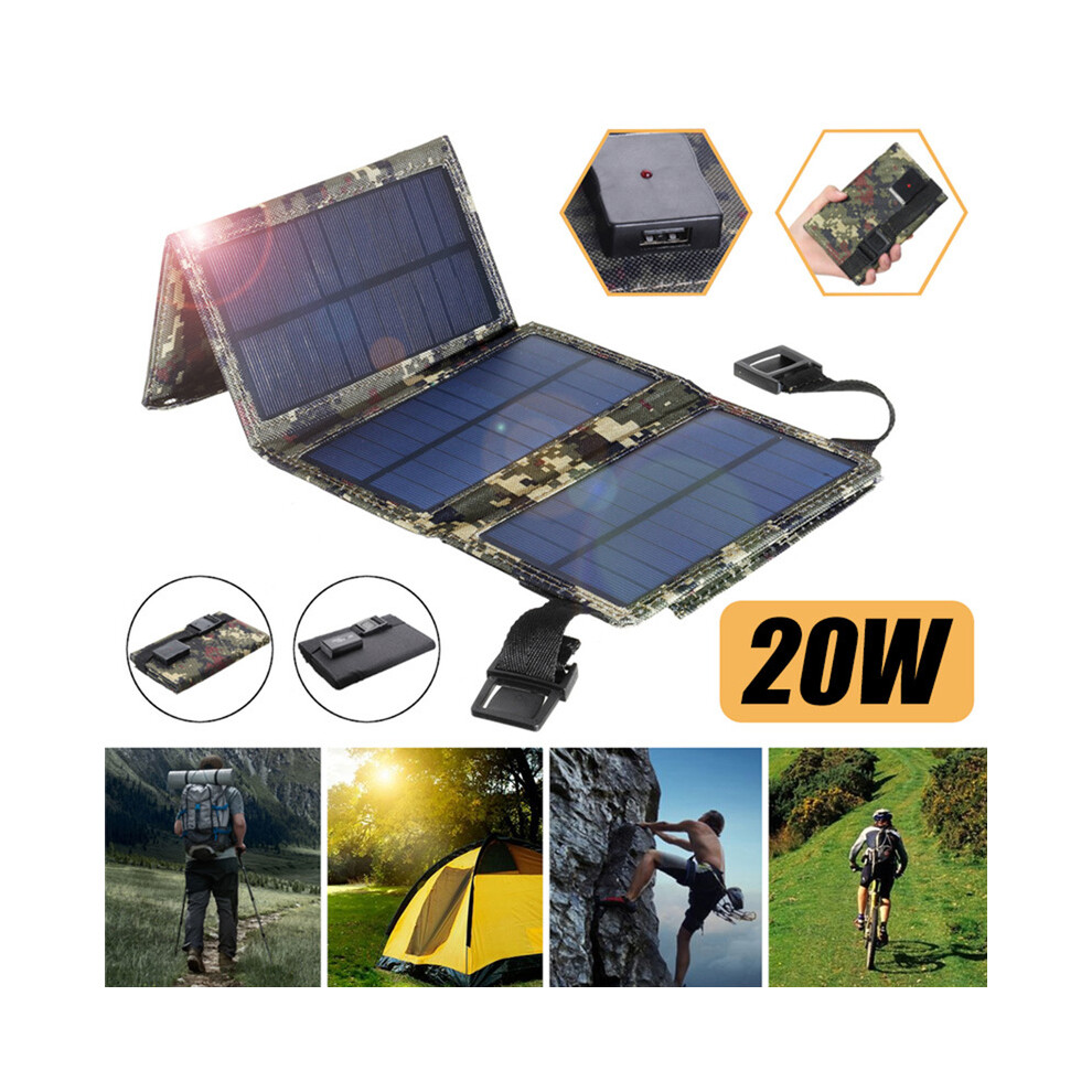 Maxpower (2W 5V) 20W 5V Solar Panel Foldable Usb Solar Panels Portable Charger Outdoor Mobile Phone Power Battery Cells Solar Charger For