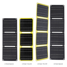 (Yellow 4 Fold) 30W/40W 5V Portable Battery Phone Charger Foldable Solar Power Bank Solar Panel Chargers for Cell Phone Power Banks Flashlight