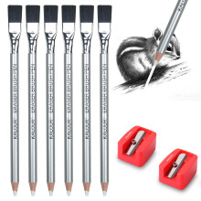 KALOUR Detail Eraser Pencil - 6pc Eraser Pencils with Brush and 2pc Sh