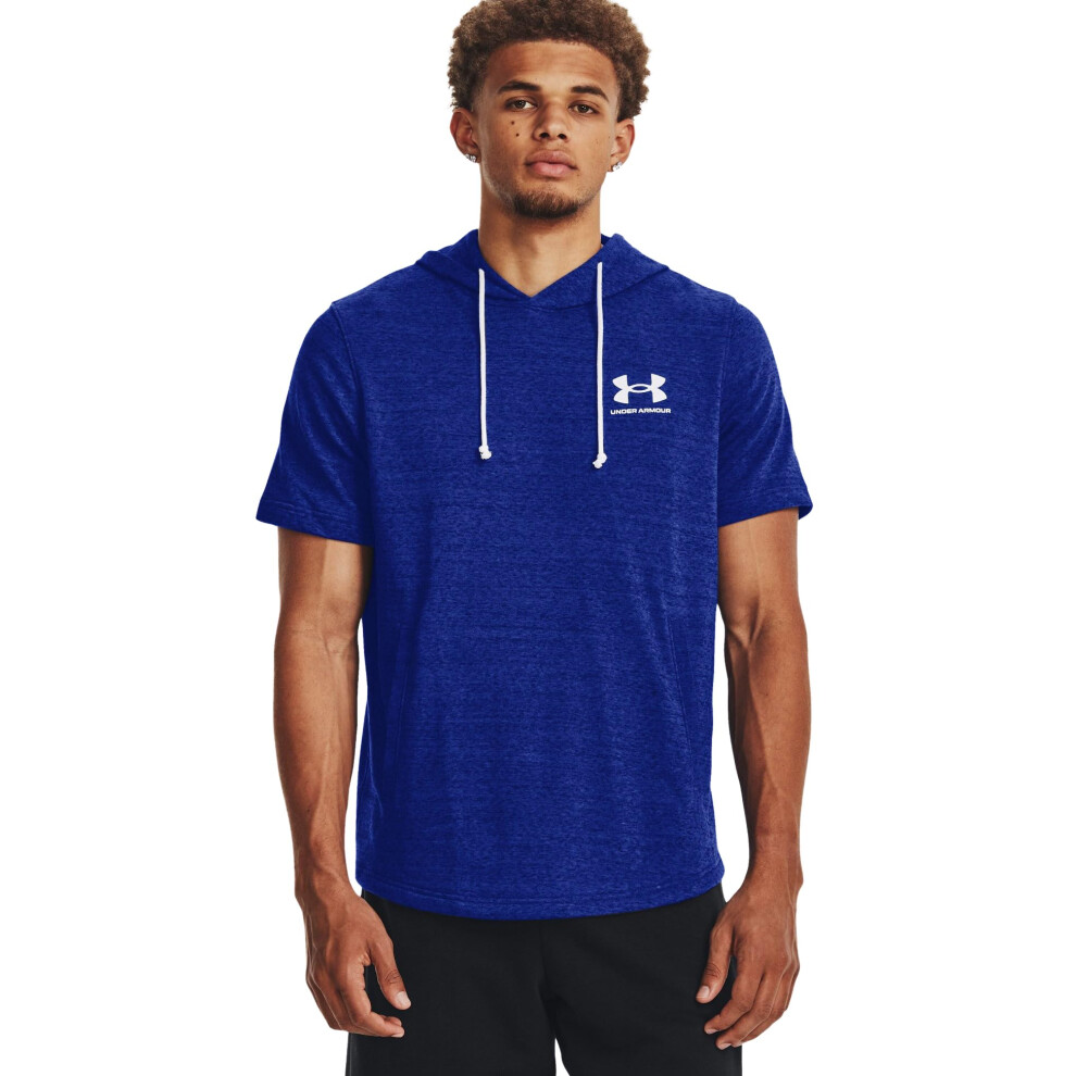 Under Armour mens Rival Terry Short-Sleeve Hoodie  (401) Royal / / Ony