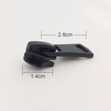 (black, 5#) 5pcs Anti-loading Waterproof Zipper Sliders Reverse Installation for Invisible Nylon Zip Bag Jacket Zip Head Pull DIY sewing