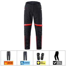 (Red Black Pants, L) Motorcycle Men's Jacket Waterproof Moto Protection Motocross Jacket With Linner Motobiker Racing Suit Riding Racing