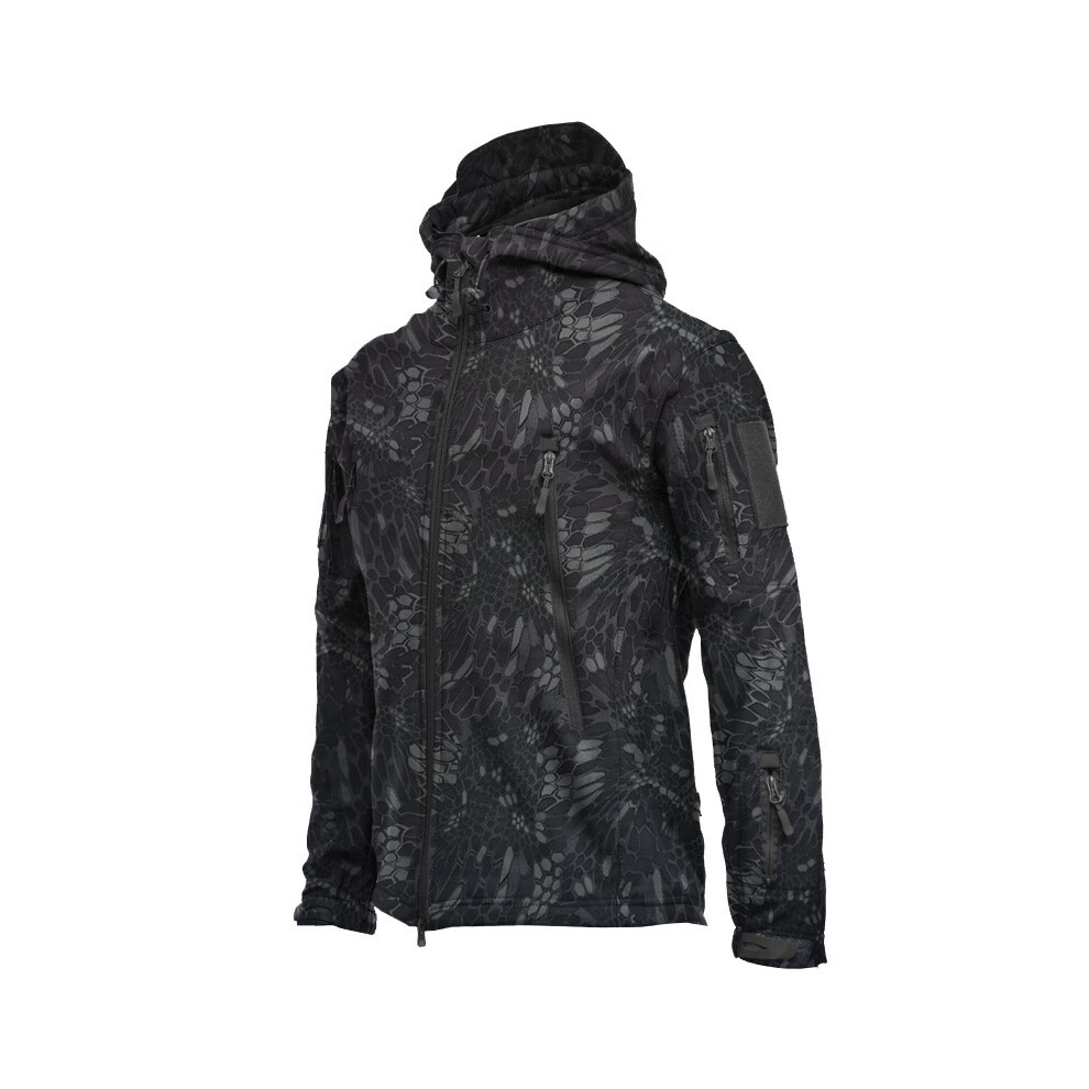 (Image Color, M) Military Outdoor Jackets Men Shark Skin Soft Shell Tactical Waterproof Windbreaker Army Combat Jacket Mens Hooded Bomber Coats