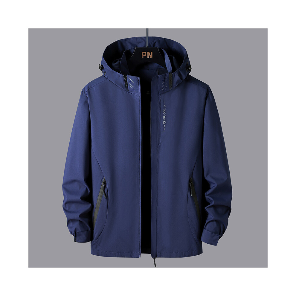 Maxpower (Navy, Xl (60Kg-68Kg)) New Hiking Jackets Mens Waterproof Clothes Reflective Windbreaker Hunting Camping Trekking Jackets Outdoor Windproof Coats Male