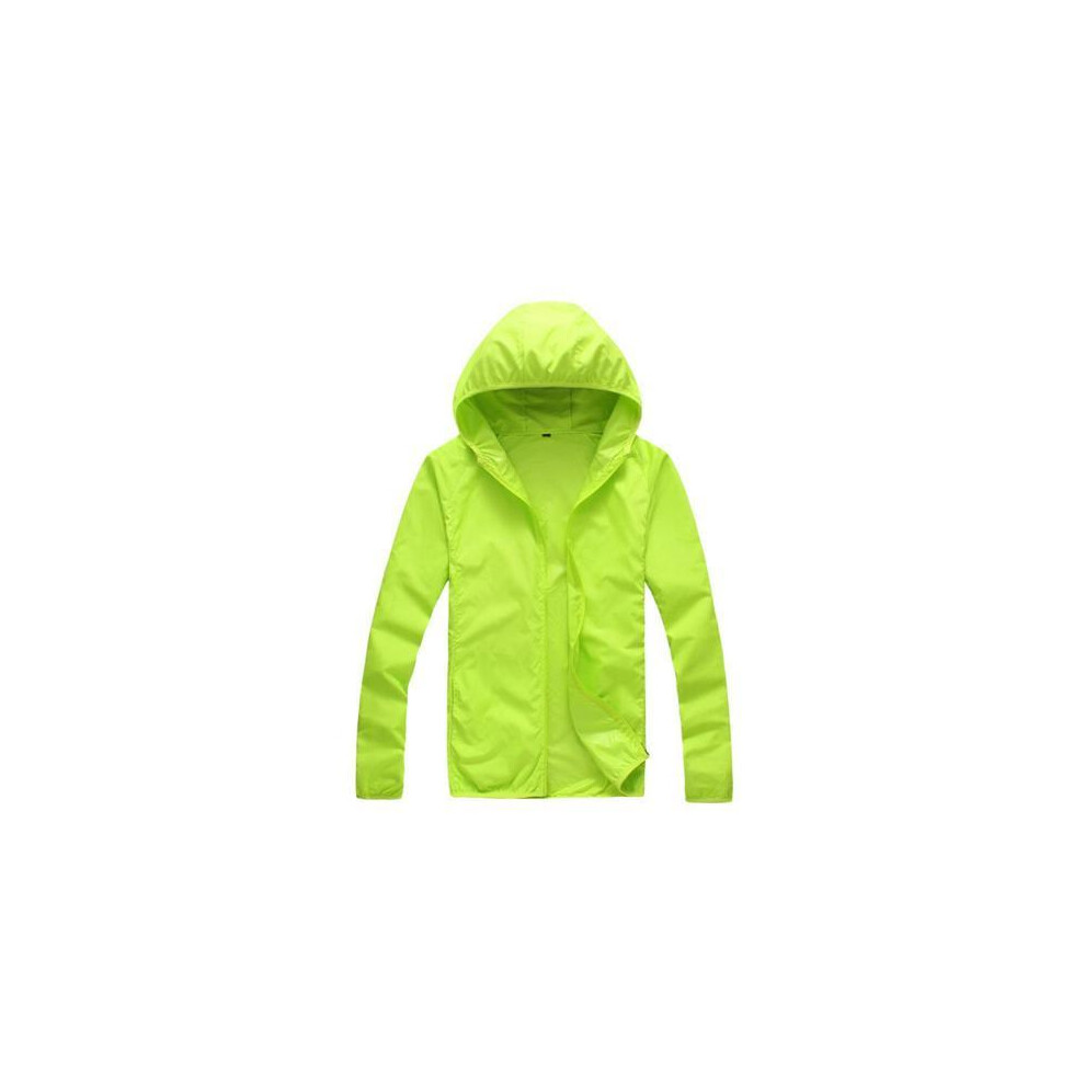 (A1  Fruit Green, L) Quick Dry Skin Coat Sunscreen Waterproof UV Women thin Army Outwear Ultra-Light Windbreake Jacket Women Men Windproof Coat Jacke