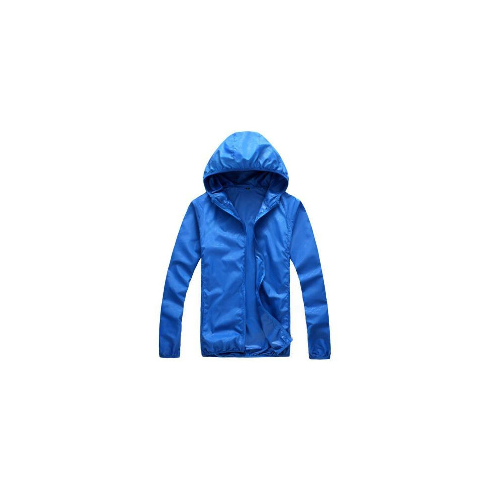 (A3  Royal Blue, M) Quick Dry Skin Coat Sunscreen Waterproof UV Women thin Army Outwear Ultra-Light Windbreake Jacket Women Men Windproof Coat Jacke