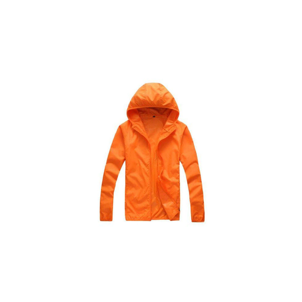 Maxpower (A5 Orange, L) Quick Dry Skin Coat Sunscreen Waterproof Uv Women Thin Army Outwear Ultra-Light Windbreake Jacket Women Men Windproof Coat Jacke