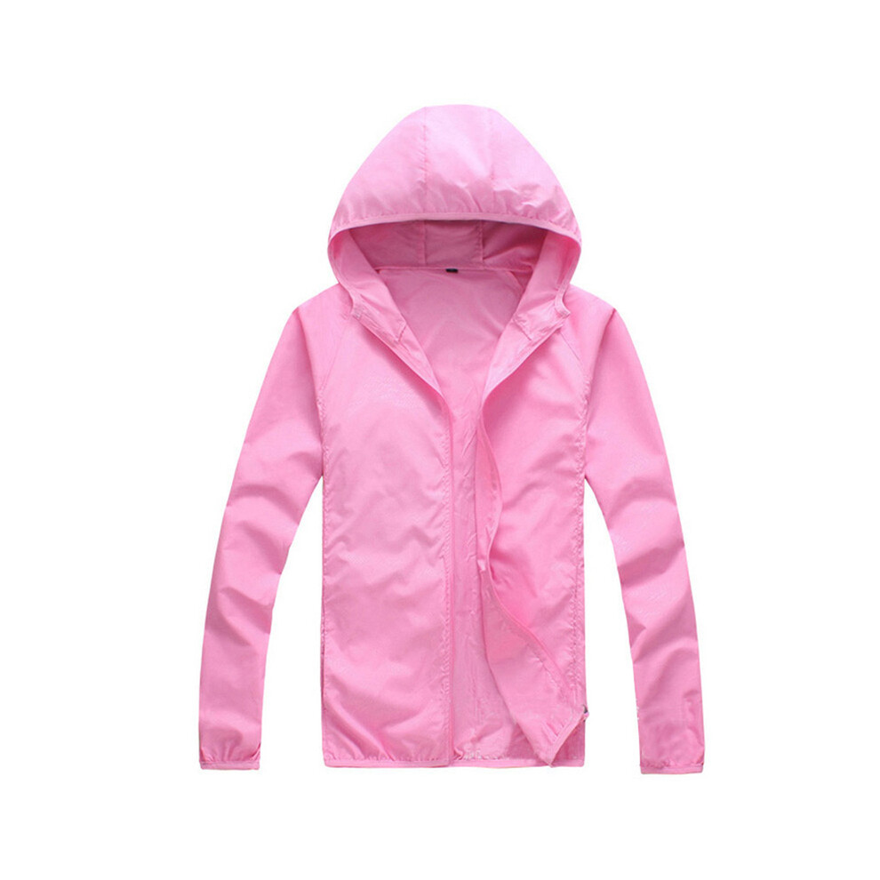 (B2  Pink, XXL) Quick Dry Skin Coat Sunscreen Waterproof UV Women thin Army Outwear Ultra-Light Windbreake Jacket Women Men Windproof Coat Jacke