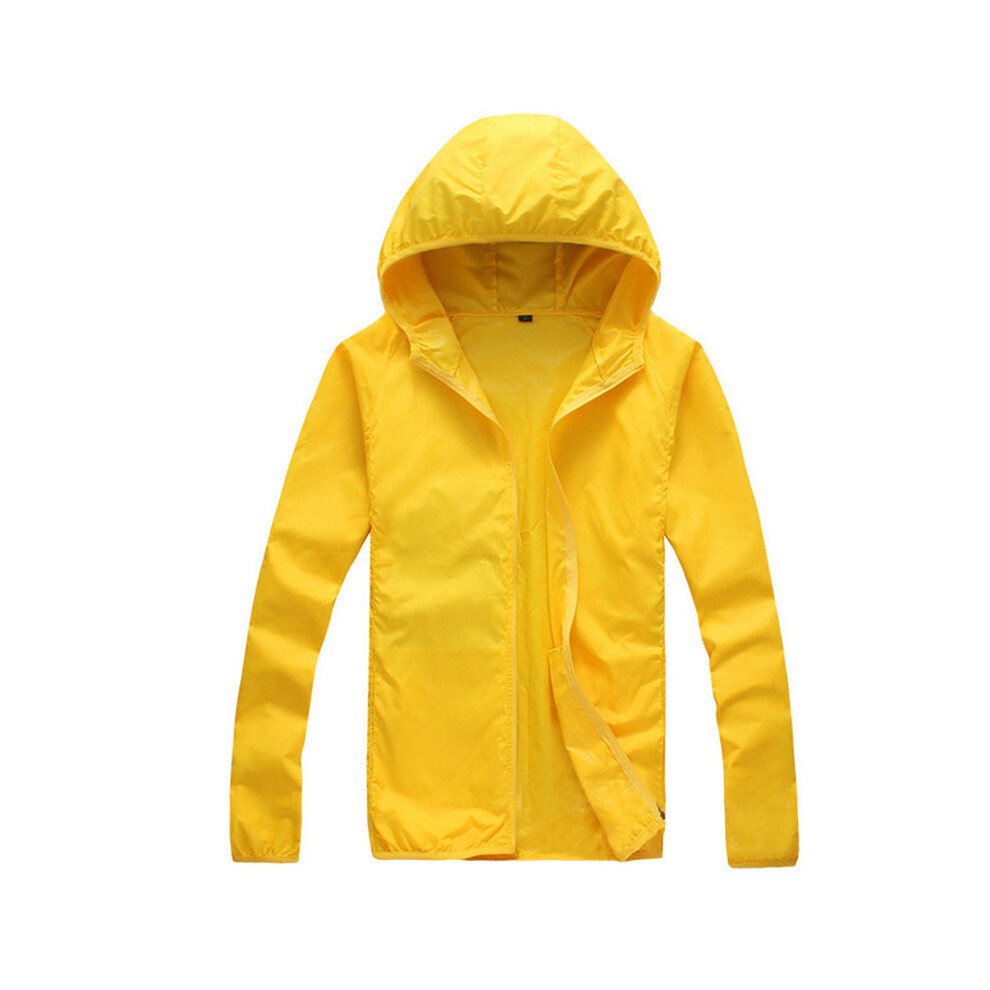 Maxpower (B5 Yellow, M) Quick Dry Skin Coat Sunscreen Waterproof Uv Women Thin Army Outwear Ultra-Light Windbreake Jacket Women Men Windproof Coat Jacke