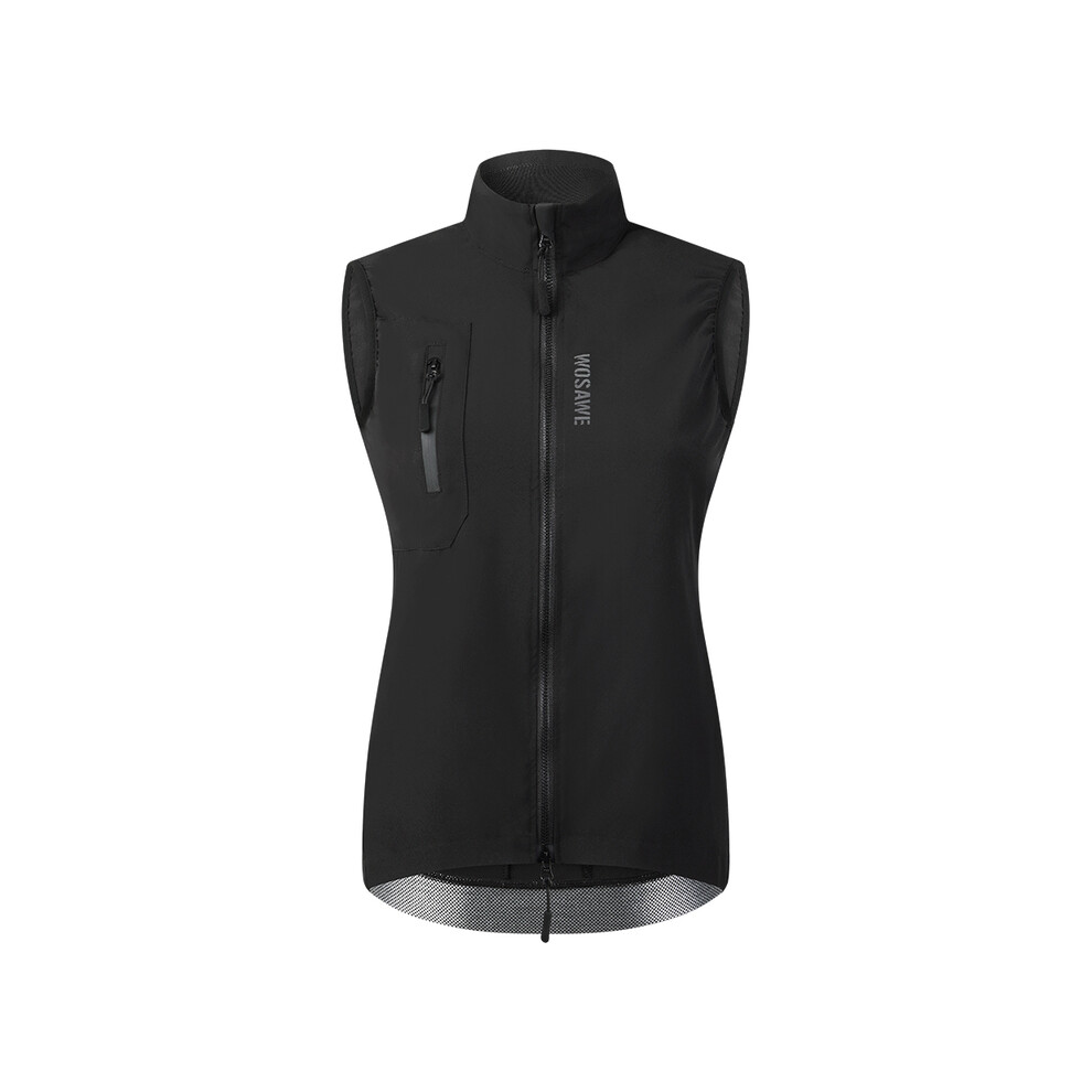 (Black vest, EU S (ASIA M)) Ultra-Light Rainproof Windbreaker Breathable Waterproof Windproof Protective Coat For Outdoor Cycling Jackets Women Vest