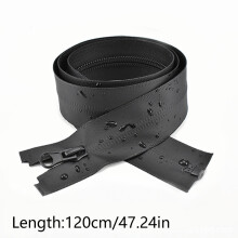 (120cm) Long Nylon Zippers 50 55 60 65 70 75 80 85 90 95 100 120 150 Cm Coil Zipper Outdoor Waterproof Open-end Garment Jacket Zipper