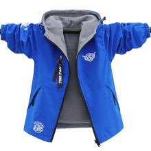(Blue, 13T) Autumn Children's Clothes Double-sided Wear Jacket Fleece Coat Boy Waterproof Windproof Children Outerwear Sport Jacket For Boys