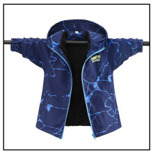 (One sided blue, 8T) Autumn Children's Clothes Double-sided Wear Jacket Fleece Coat Boy Waterproof Windproof Children Outerwear Sport Jacket For Boys