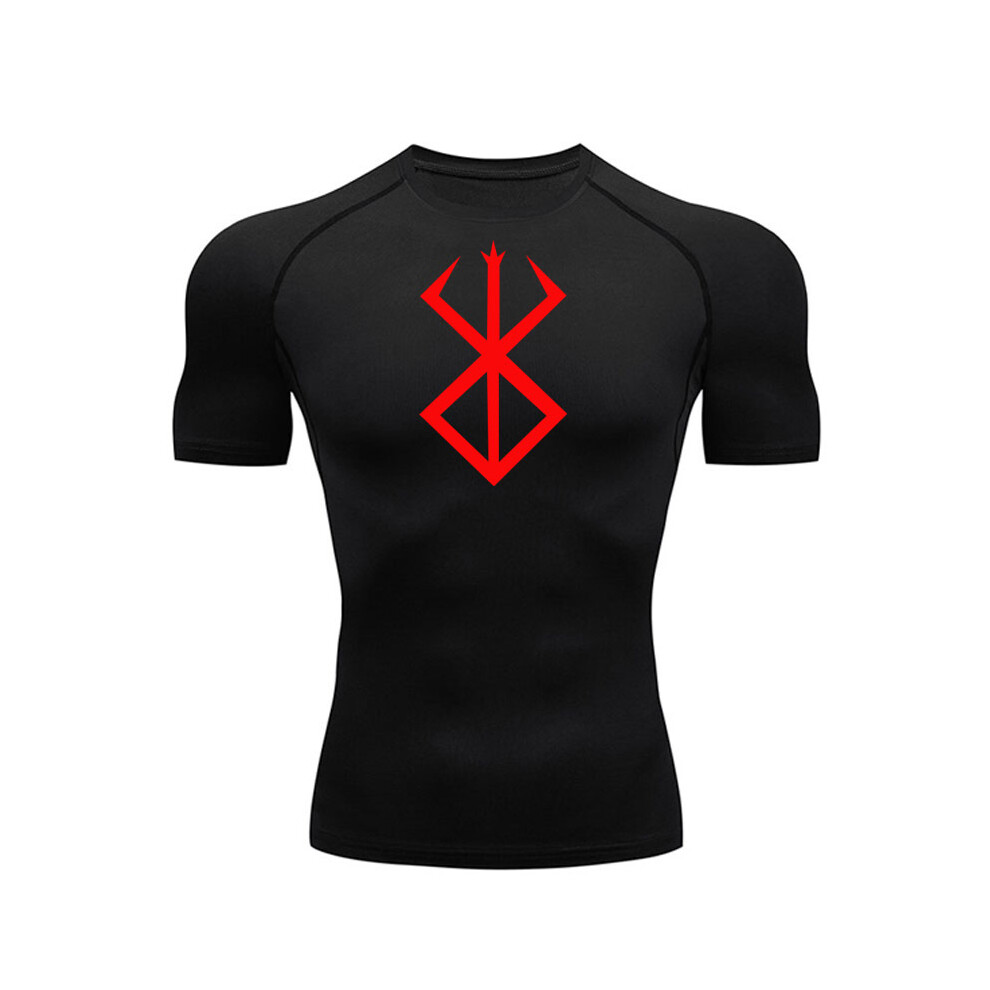 Maxpower (Black, Xxl) Compression Long Sleeve Shirt Men's Running T-Shirt Sun Protection Second Skin Gym Sweat Sports Top Black Workout Sportswear
