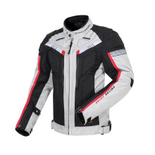 (Black White, XXL) Motorcycle Jackets Men Motocross Riding Jacket with Armor Motorbike Protective Pads Gear Waterproof 600D Oxford Racing Jacket